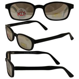 Original KD's Biker Sunglasses with Clear Silver Mirror Lenses