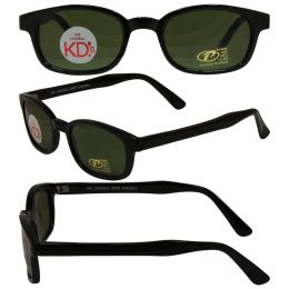 Original KD's Biker Sunglasses with Dark Green Lenses