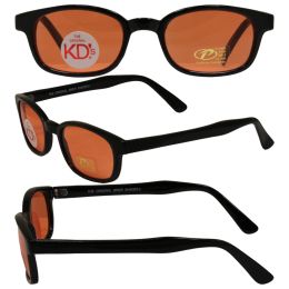 Original KD's Biker Sunglasses with Orange Lenses
