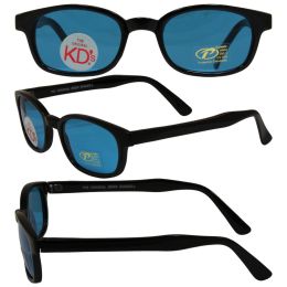 Original KD's Biker Sunglasses with Turquoise Lenses